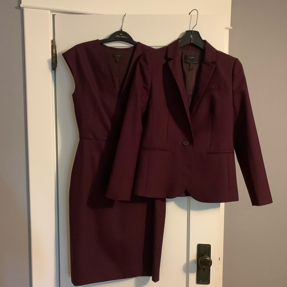 J. Crew Jackets & Blazers - J. Crew super 120s wool suit in wine color